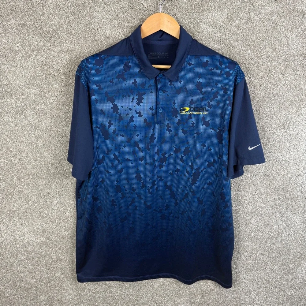 Nike Golf Dri Fit Lot of 3 Men's XL Blue Polo Shirt Performance Golf - Picture 9 of 10
